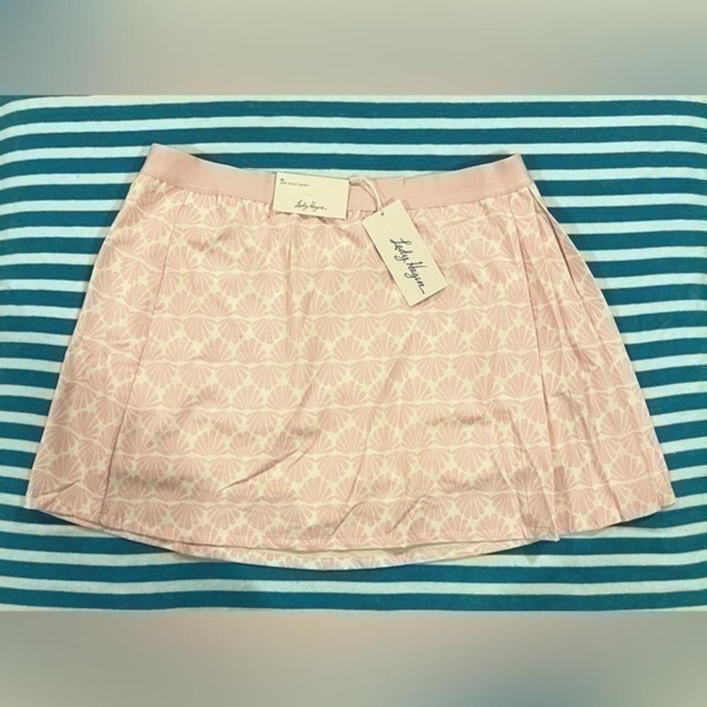 NWT Lady Hagen Women’s 16” Pink Seashell Pleated Golf Skort Size XL